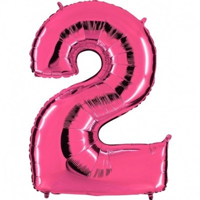 Pink Number 2 Foil Balloon
