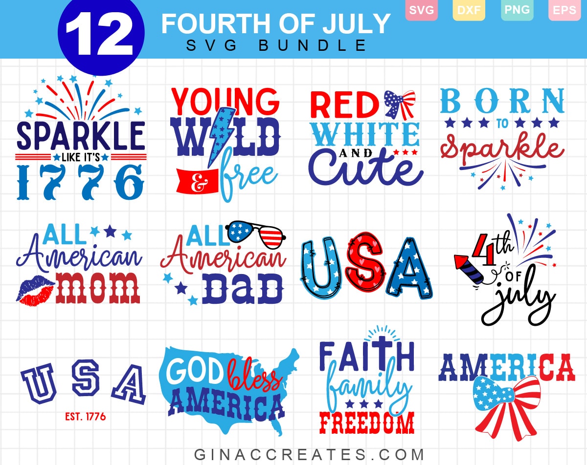 4th of July SVG Bundle for Family | USA Independence Day
