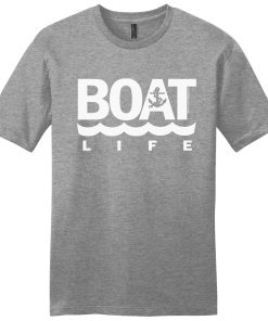 Boat Life Anchor Men’s Light Heather Gray Frost T-Shirt Tee
