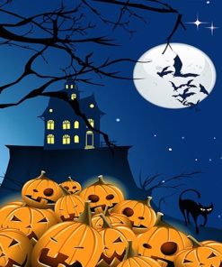 Backdrop – Pile of Pumpkins