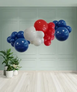 Royal Red White and Blue Inflated Balloon Cloud or Garland, King Coronation Celebration Balloons