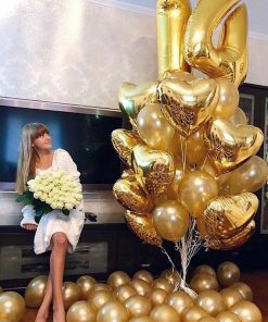 Gold Shimmer Balloon Composition