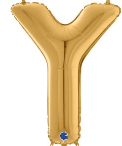 GOLD LETTER Y BALLOON