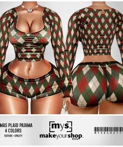 XMAS PLAID PAJAMA-K4H-217-2024