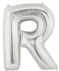 Letter Balloon R Silver