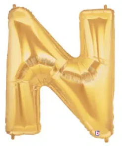 Letter Balloon N Gold