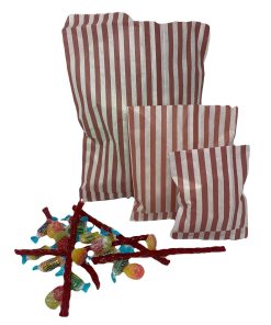 Brown Candy Stripe Paper Bags