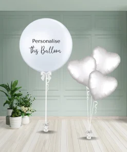 Christmas Giant Personalised Balloon and Heart Package