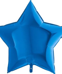 STAR BLUE LARGE BALLOON