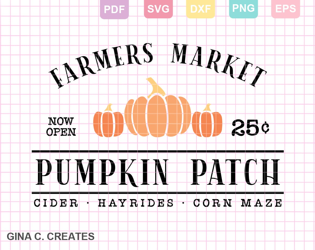 Farmers Market Pumpkin Patch SVG File