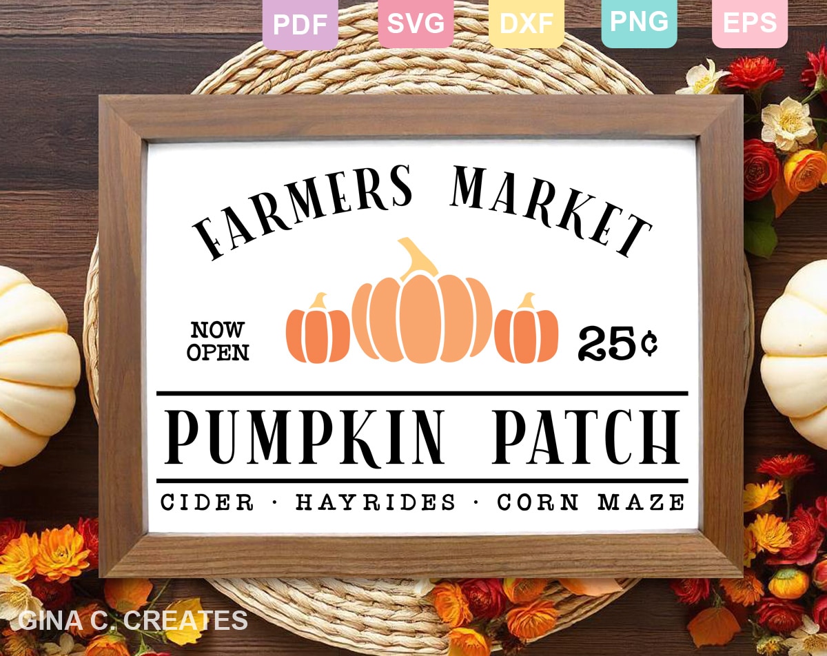 Farmers Market Pumpkin Patch SVG File - Image 2