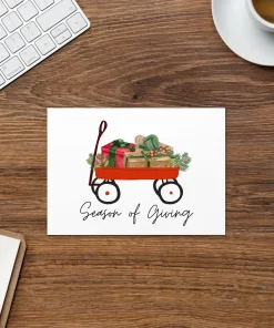 Season of Giving Sled Greeting Card