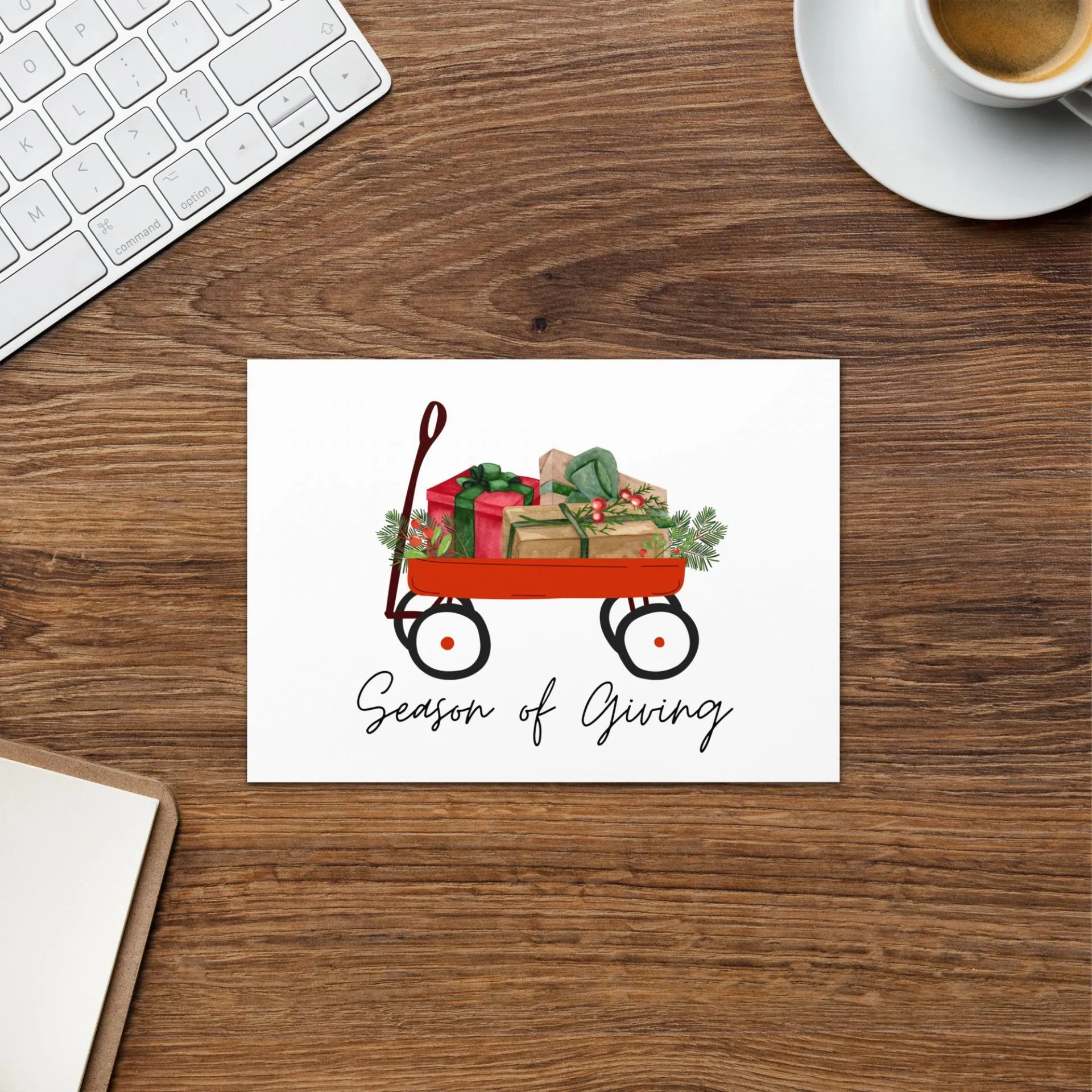 Season of Giving Sled Greeting Card