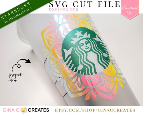 Mandala Monogram SVG Bundle | Starbucks SVG - Image 4