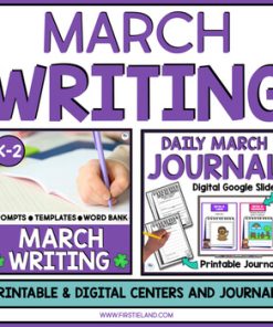 March Writing Prompts Kindergarten And First Grade Journals