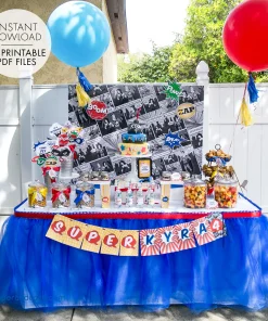 Comic Book Superhero Printable Birthday Party